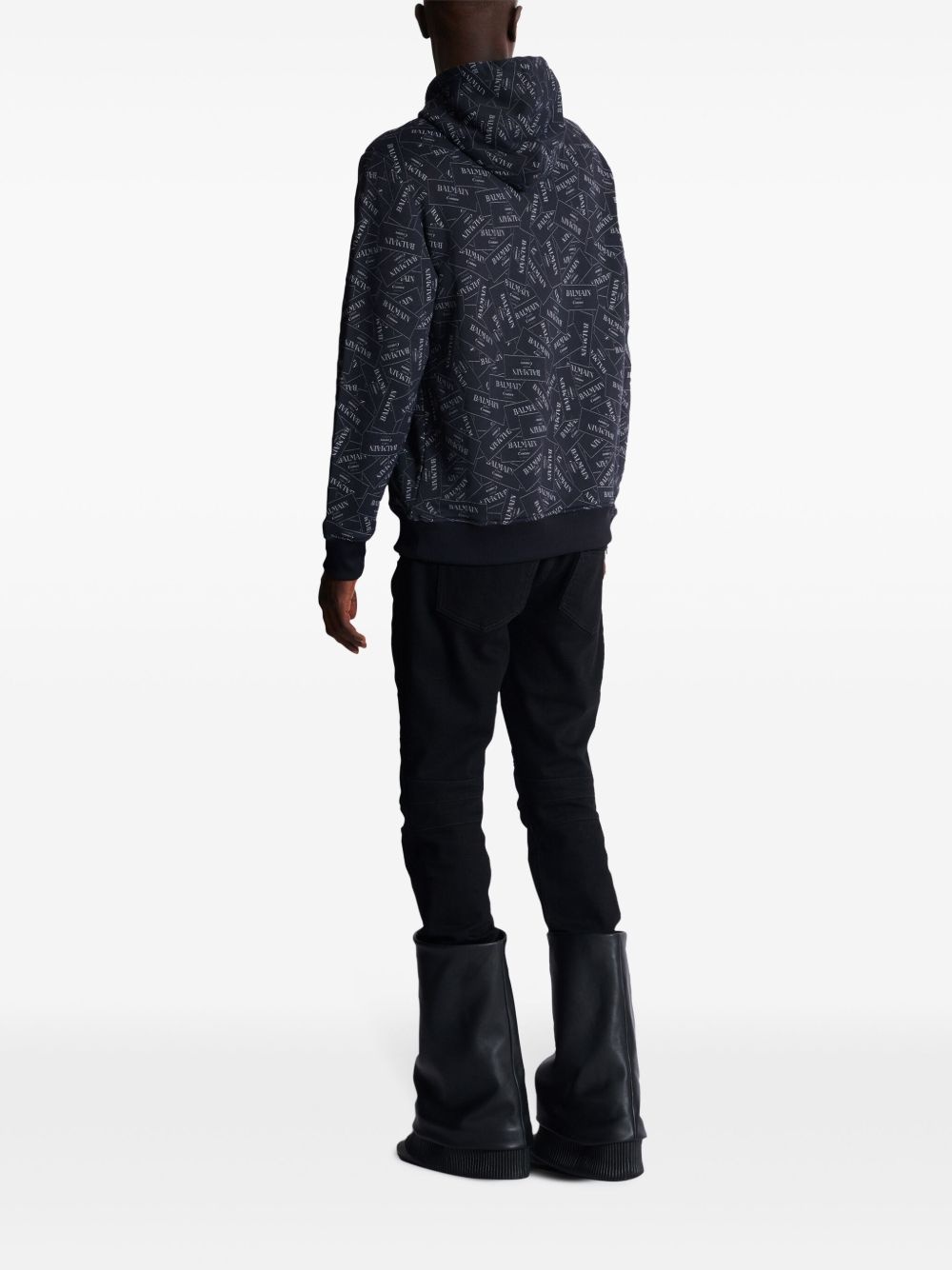 Couture Label-print hoodie - 3
