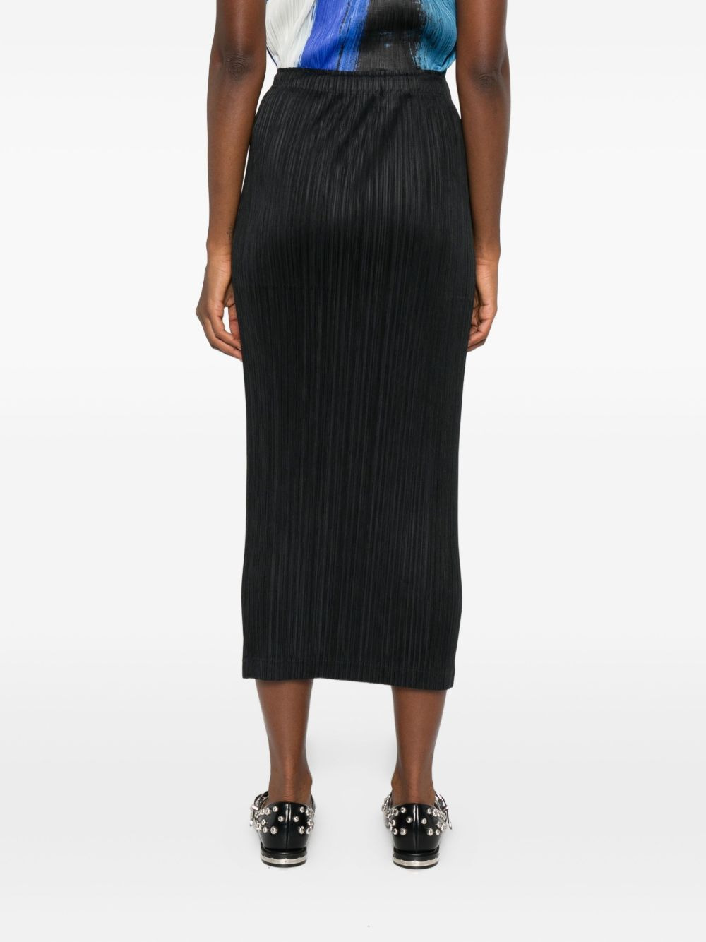 pleated straight skirt - 4