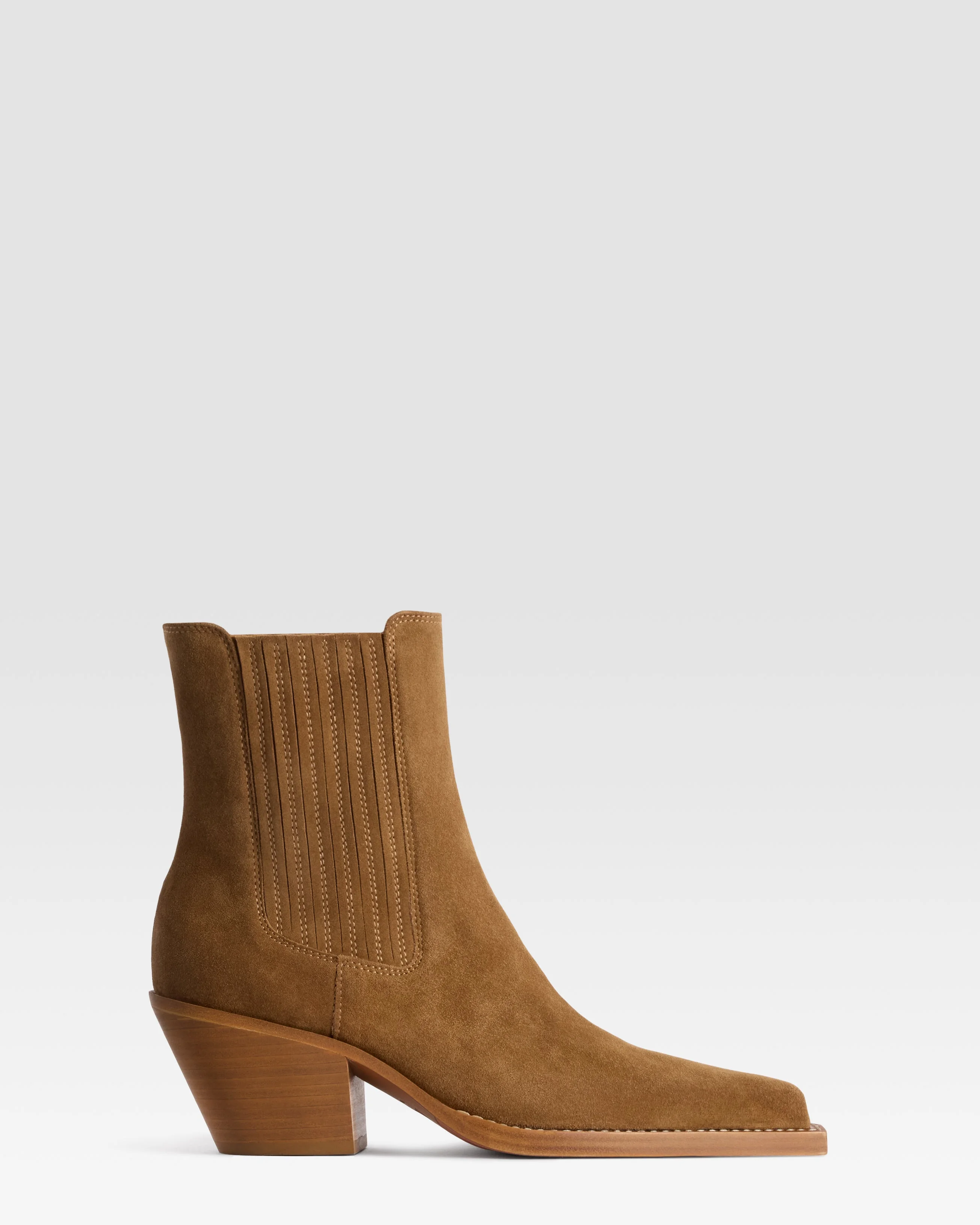 SUEDE WESTERN ANKLE BOOT - 1