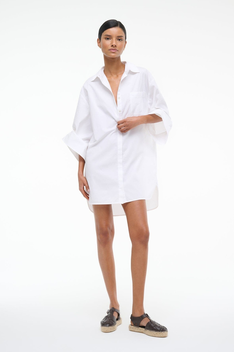 STAUD NICO DRESS WHITE 5