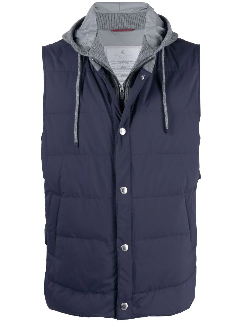 padded hooded gilet - 1