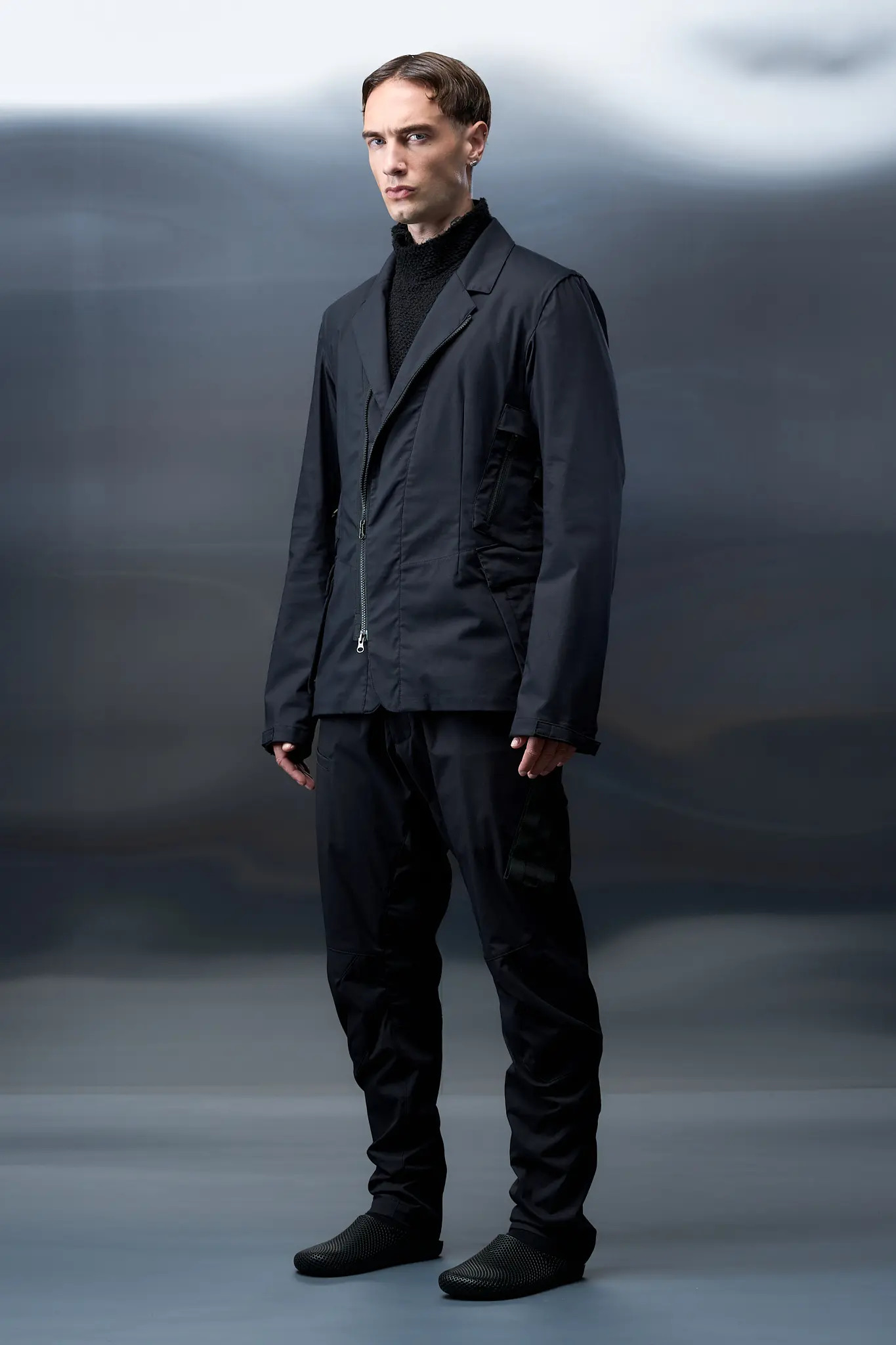 J29-CH Micro Twill Blazer Black - 8