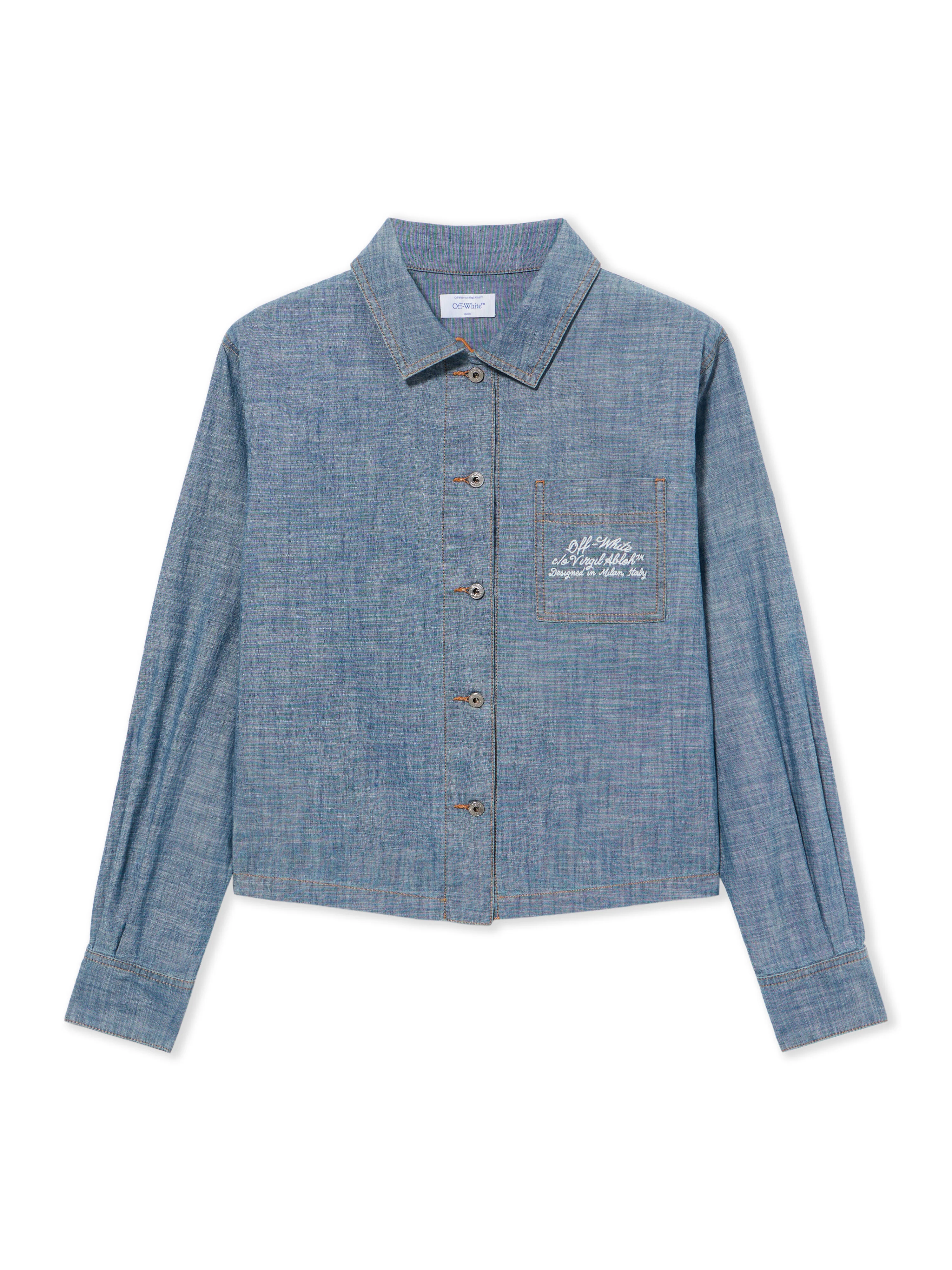 Chambray Denim Pajama Shirt - 1