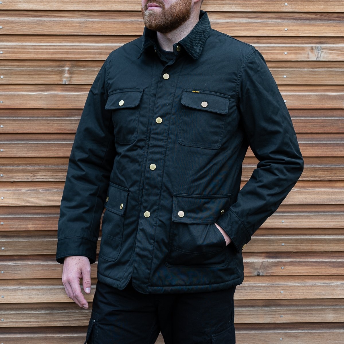 7oz Oiled Cotton Chore Jacket - Black - 4