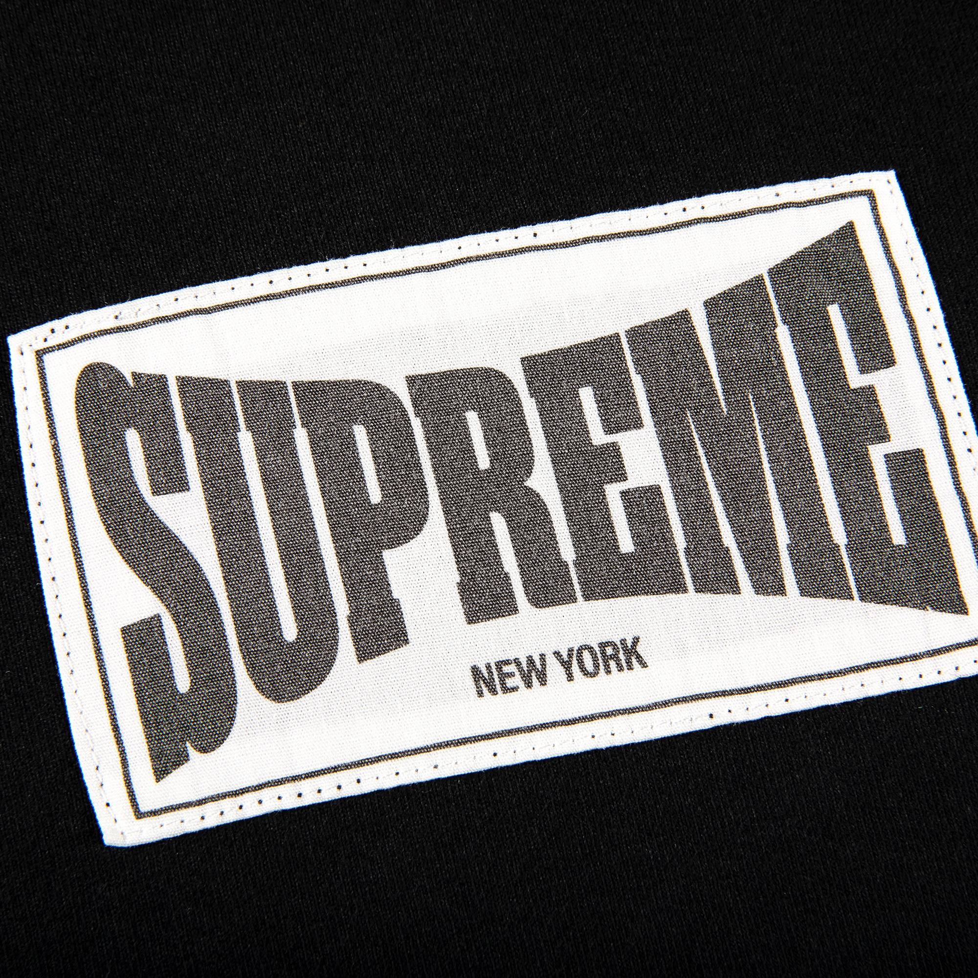 Supreme Woven Label Long-Sleeve Top 'Black' - 2