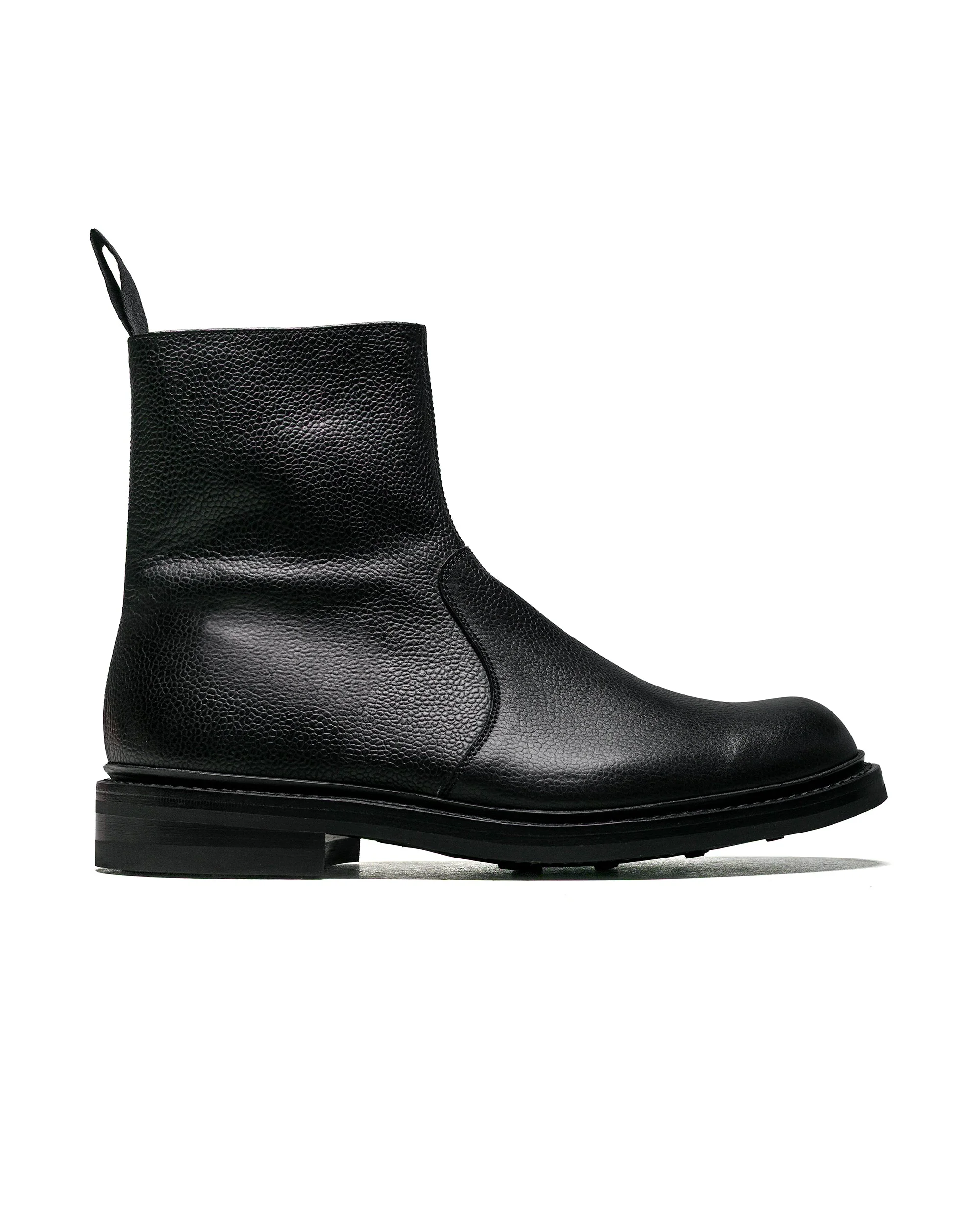 Trickers Spade Boot Black Scotch Grain Leather - 1