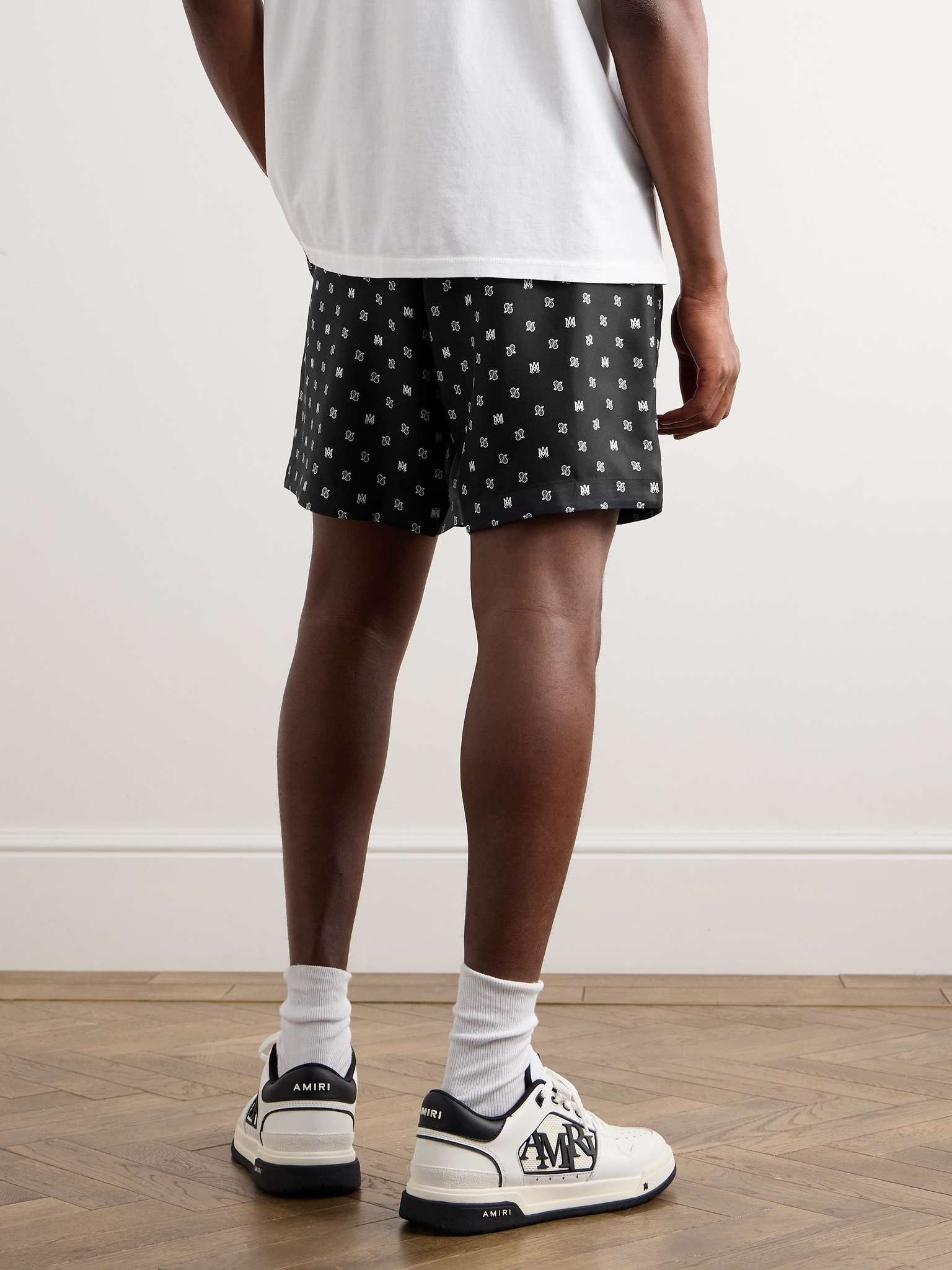 Straight-Leg Paisley-Print Silk-Satin Shorts - 4