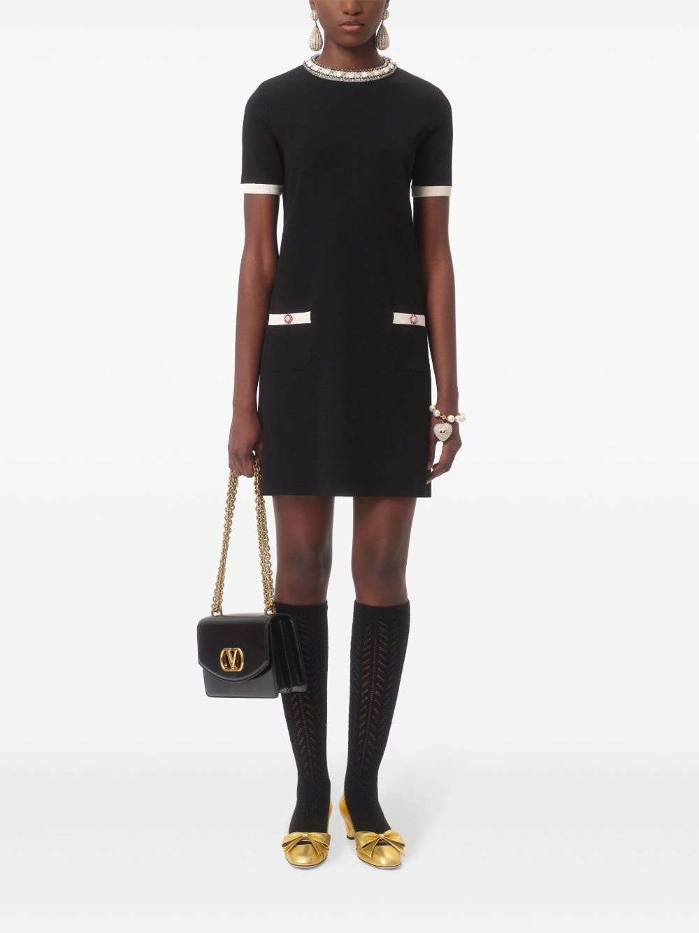 embroidered mini dress - 2