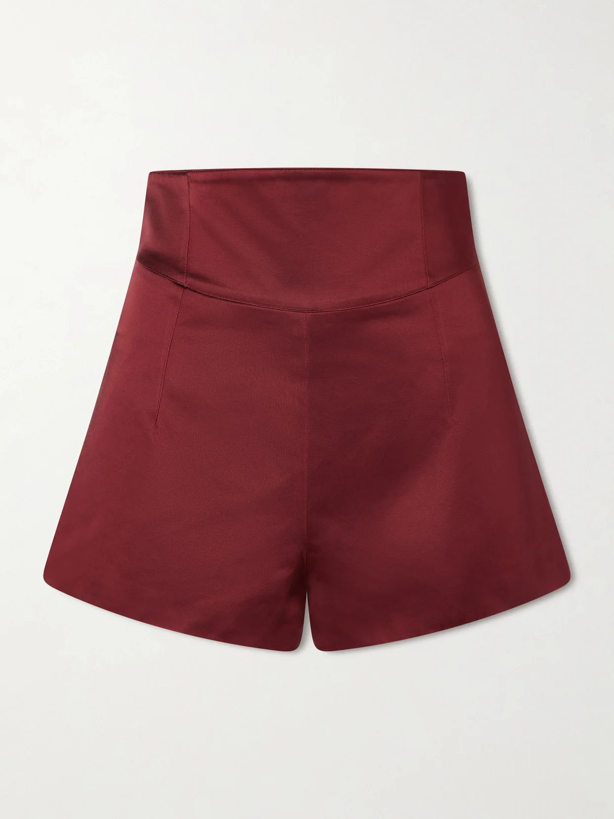 Verdie Cotton-blend Duchesse-satin Shorts - 1
