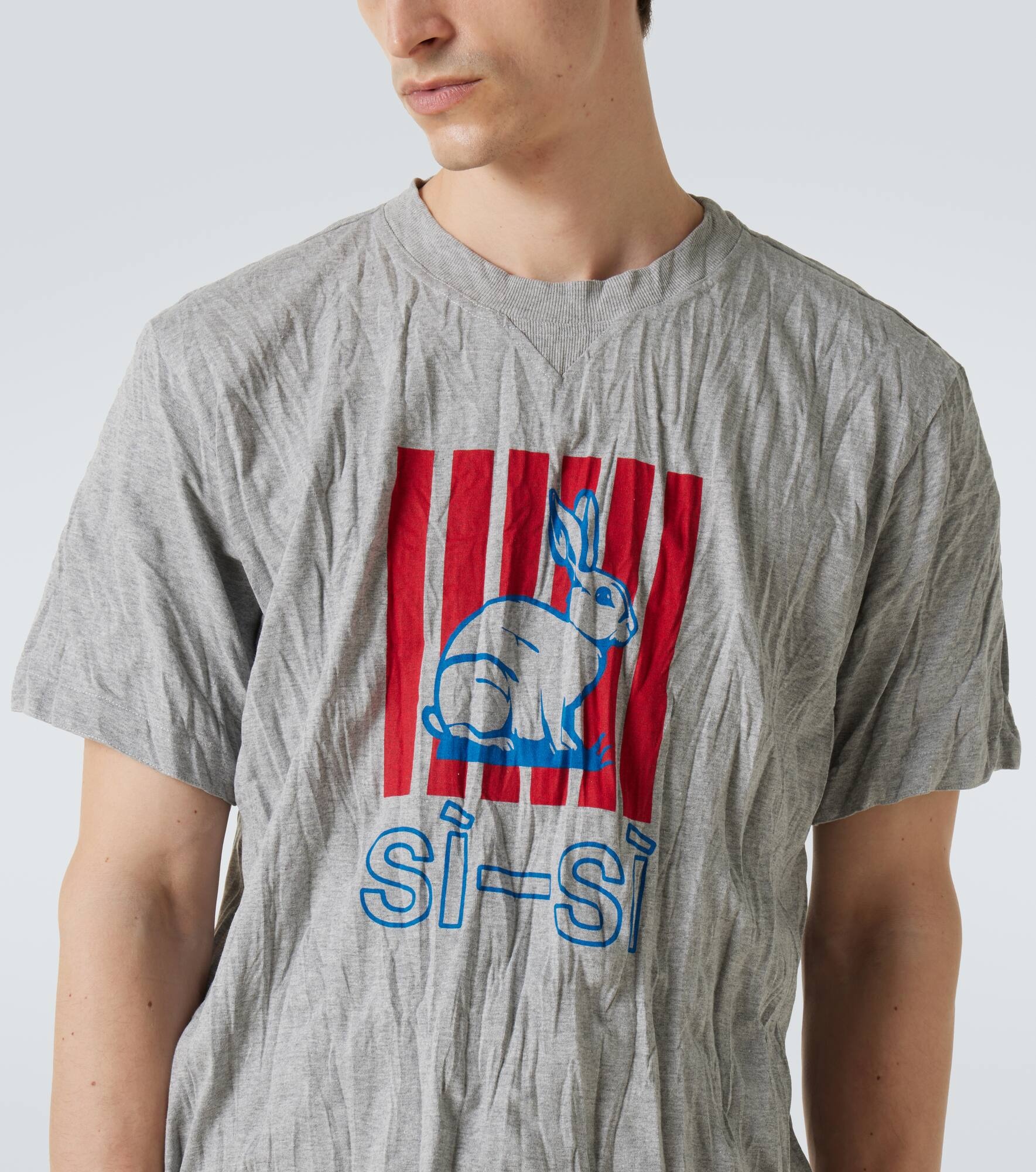 Printed cotton-blend jersey T-shirt - 6