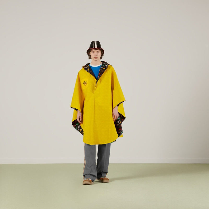 GUCCI adidas x Gucci reversible cape coat outlook