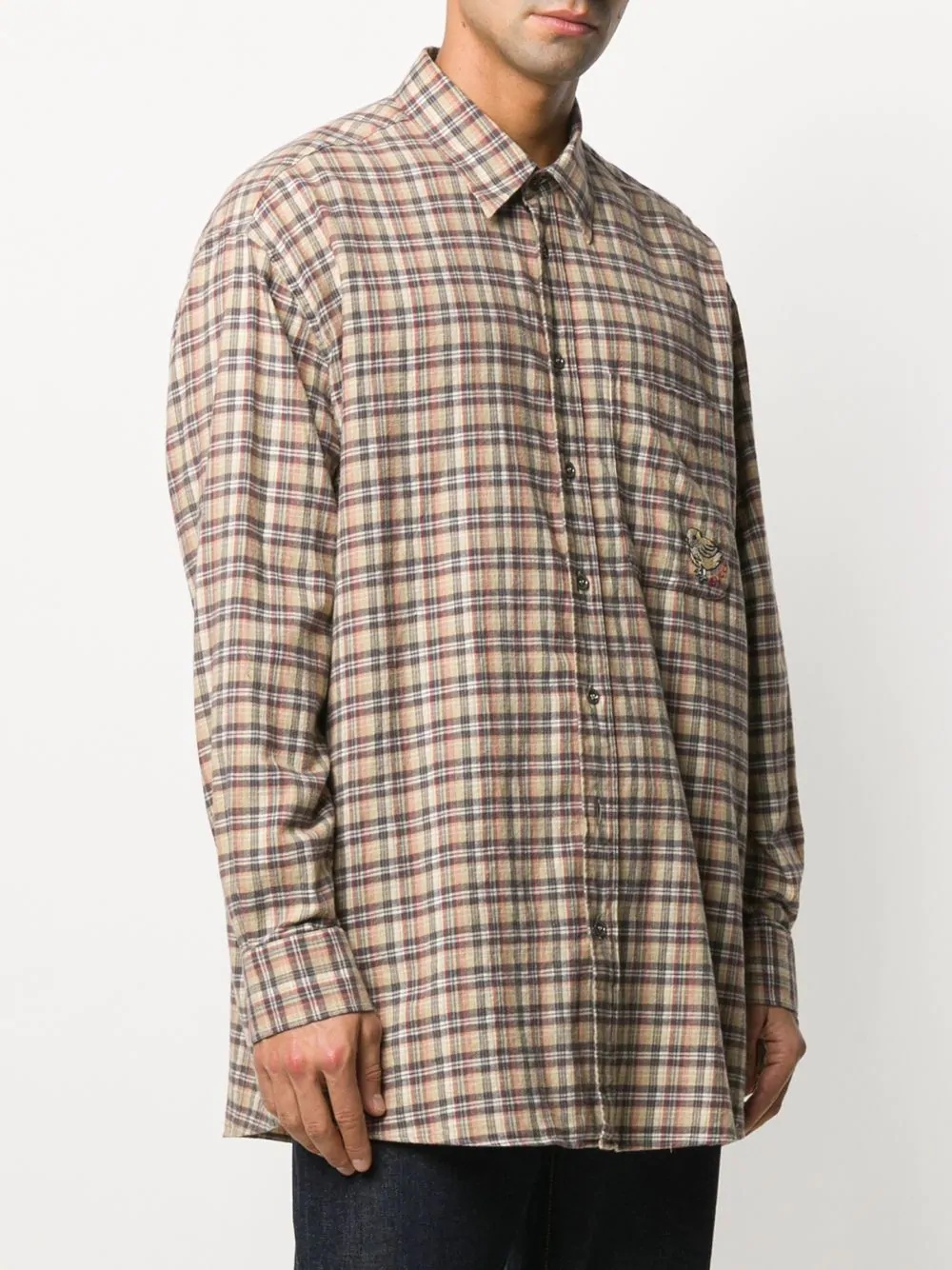 chick patch checked shirt - 3