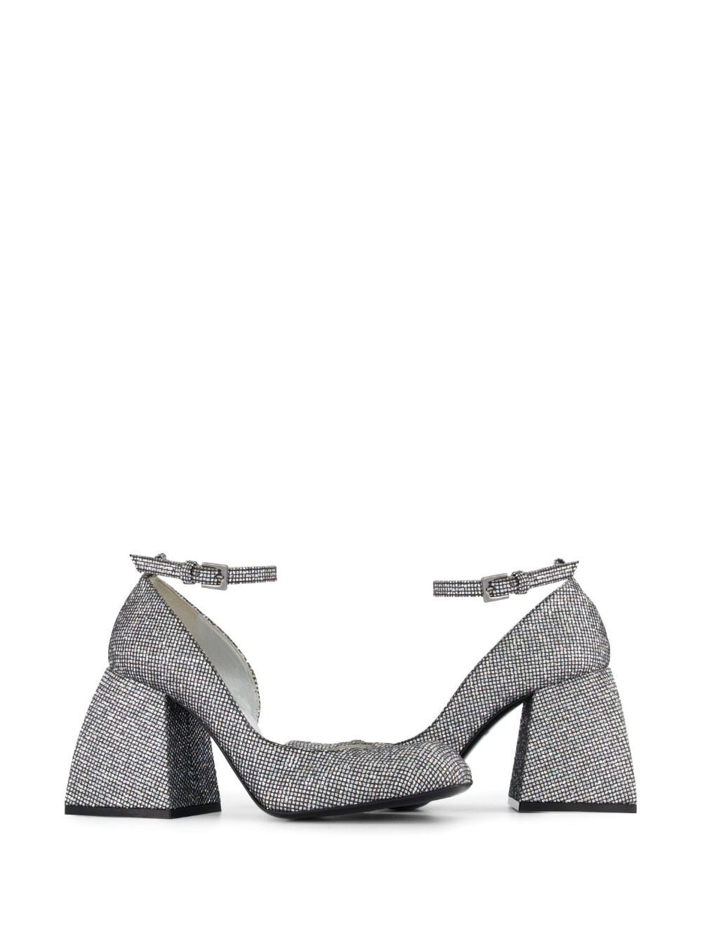 square-toe block-heel pumps - 5