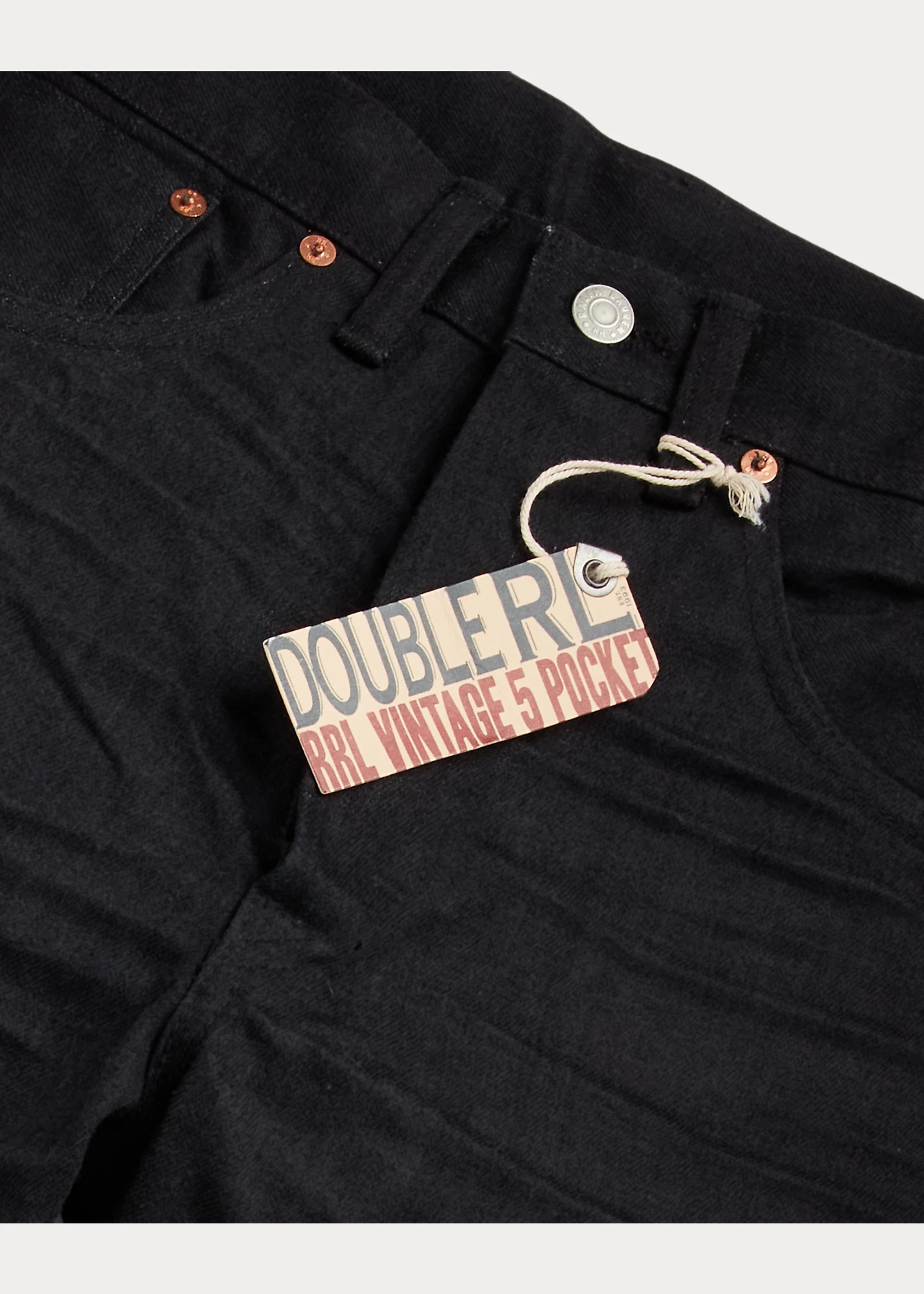 Vintage 5-Pocket Black Selvedge Jean - 3
