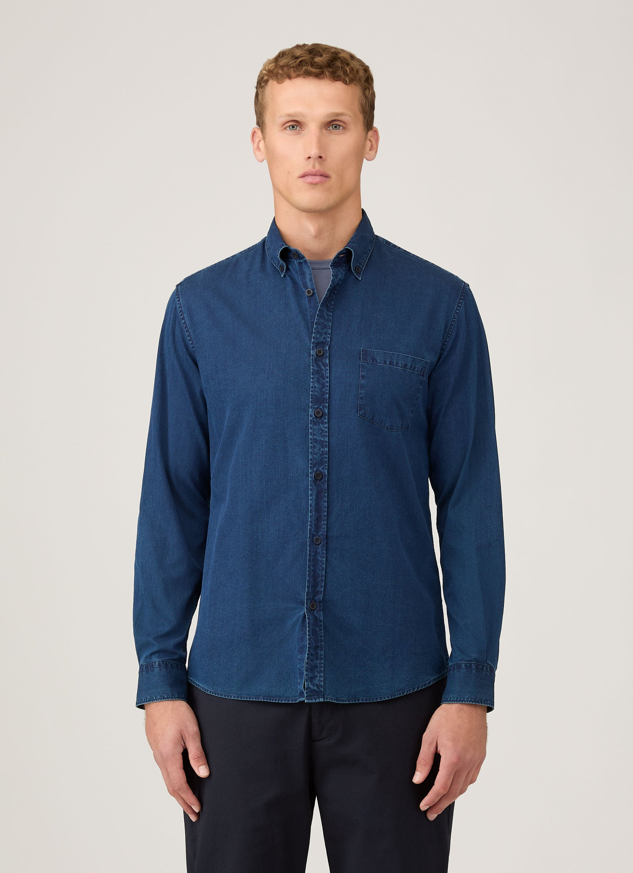 Button Down Denim Shirt - 2