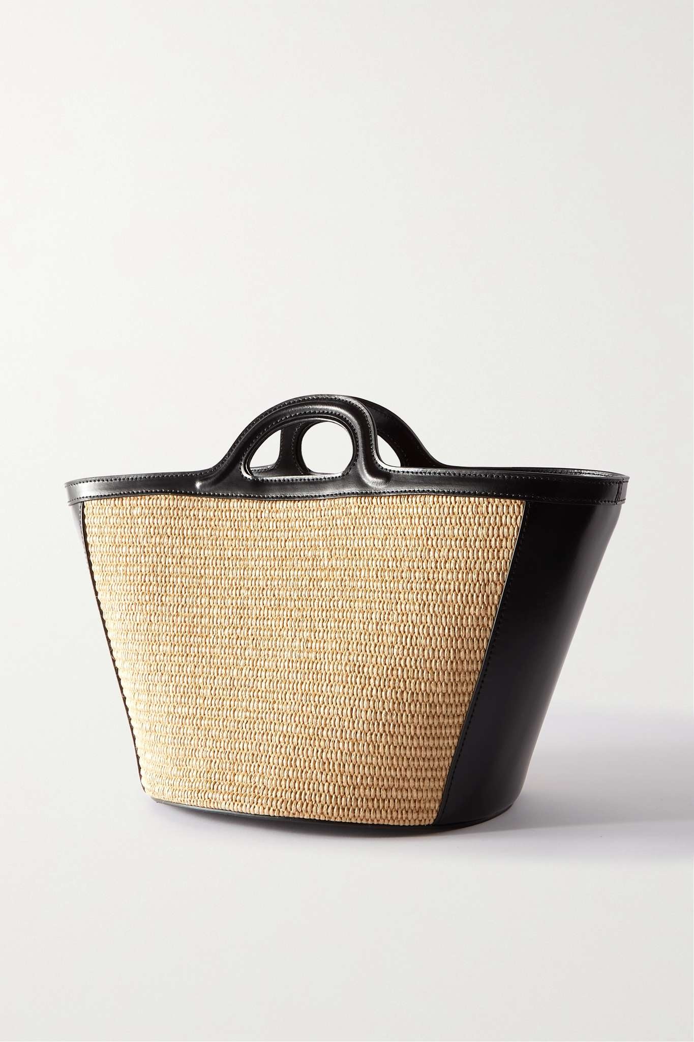 Tropicalia small embroidered raffia and leather tote - 3