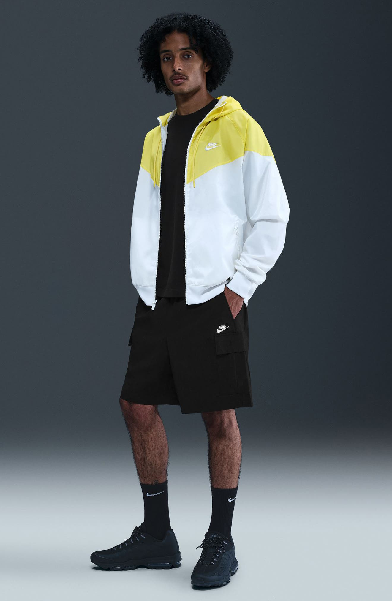 Nike Club Utility Shorts in Black/White at Nordstrom - 5