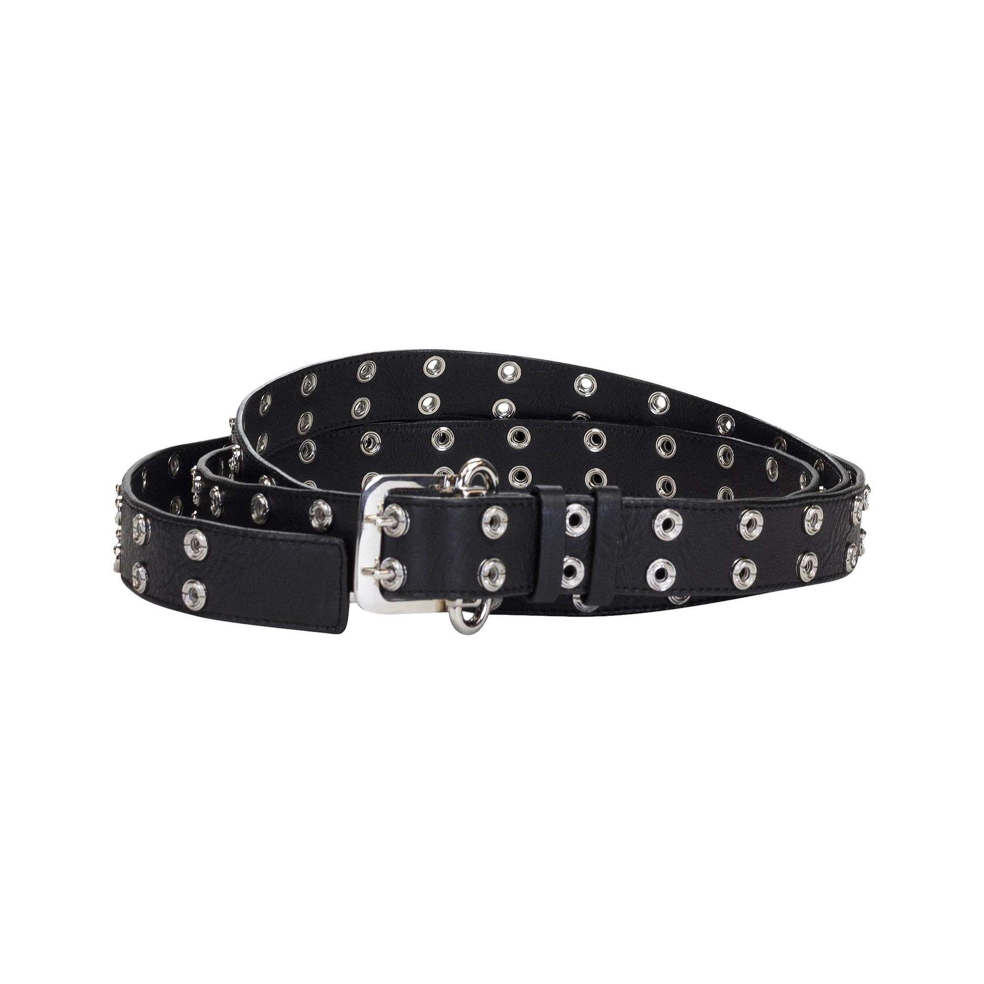 Ambush Long Grommet Leather Belt 'Black' - 1