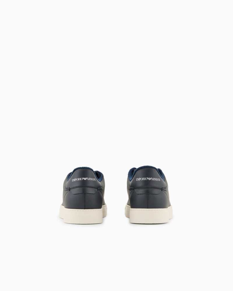 EMPORIO ARMANI Supple leather sneakers outlook