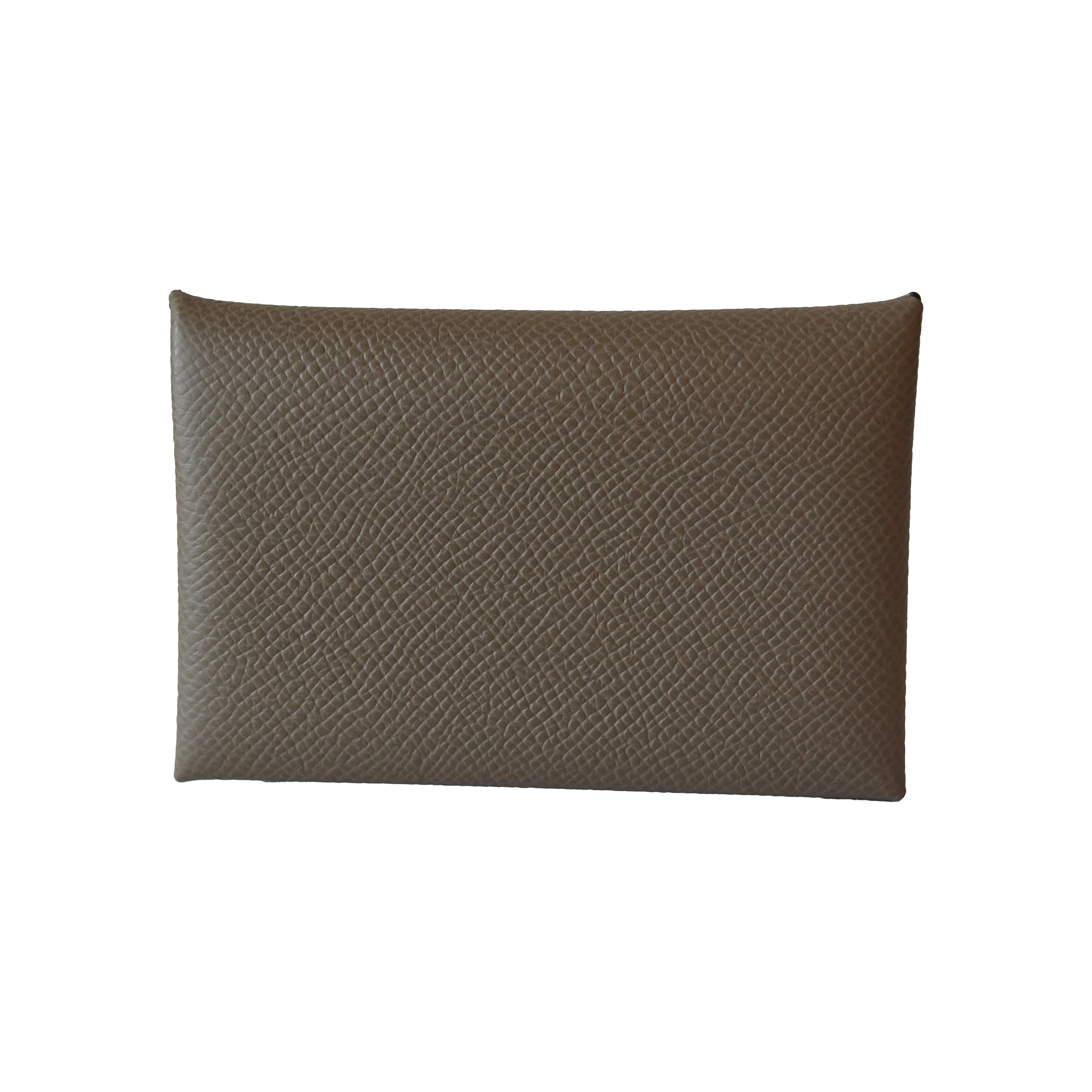 Hermes Calvi Epsom Card Holder Etoupe - 1