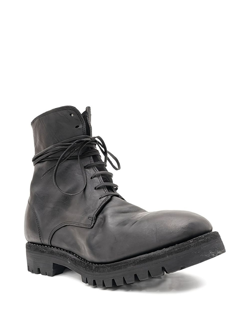 Guidi horse leather lace-up boots outlook