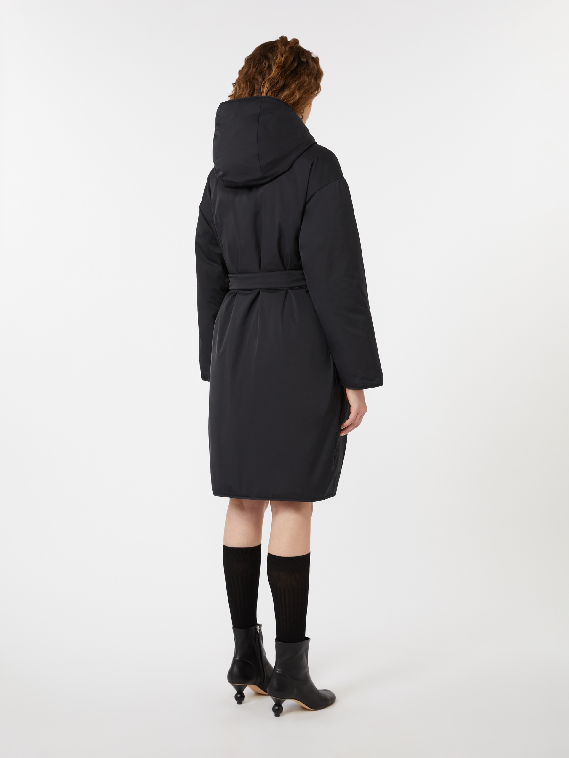 BANFY Reversible robe coat in water-repellent twill - 4