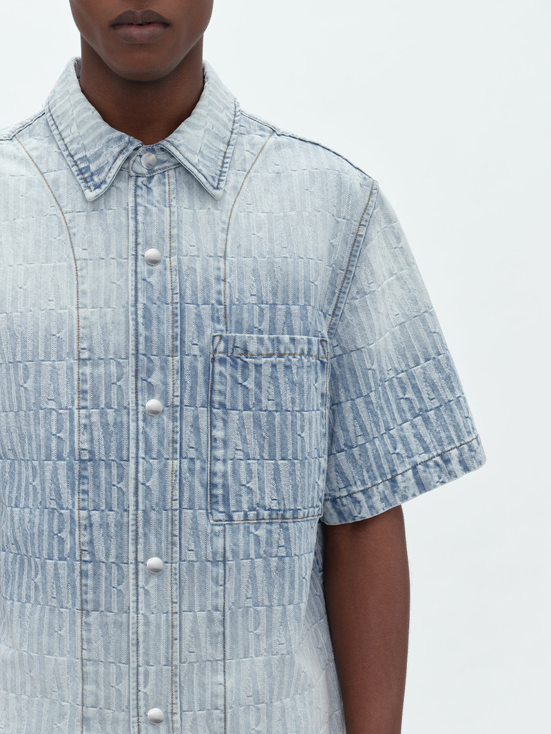 AMIRI JACQUARD SNAP UP SHORT SLEEVE 5