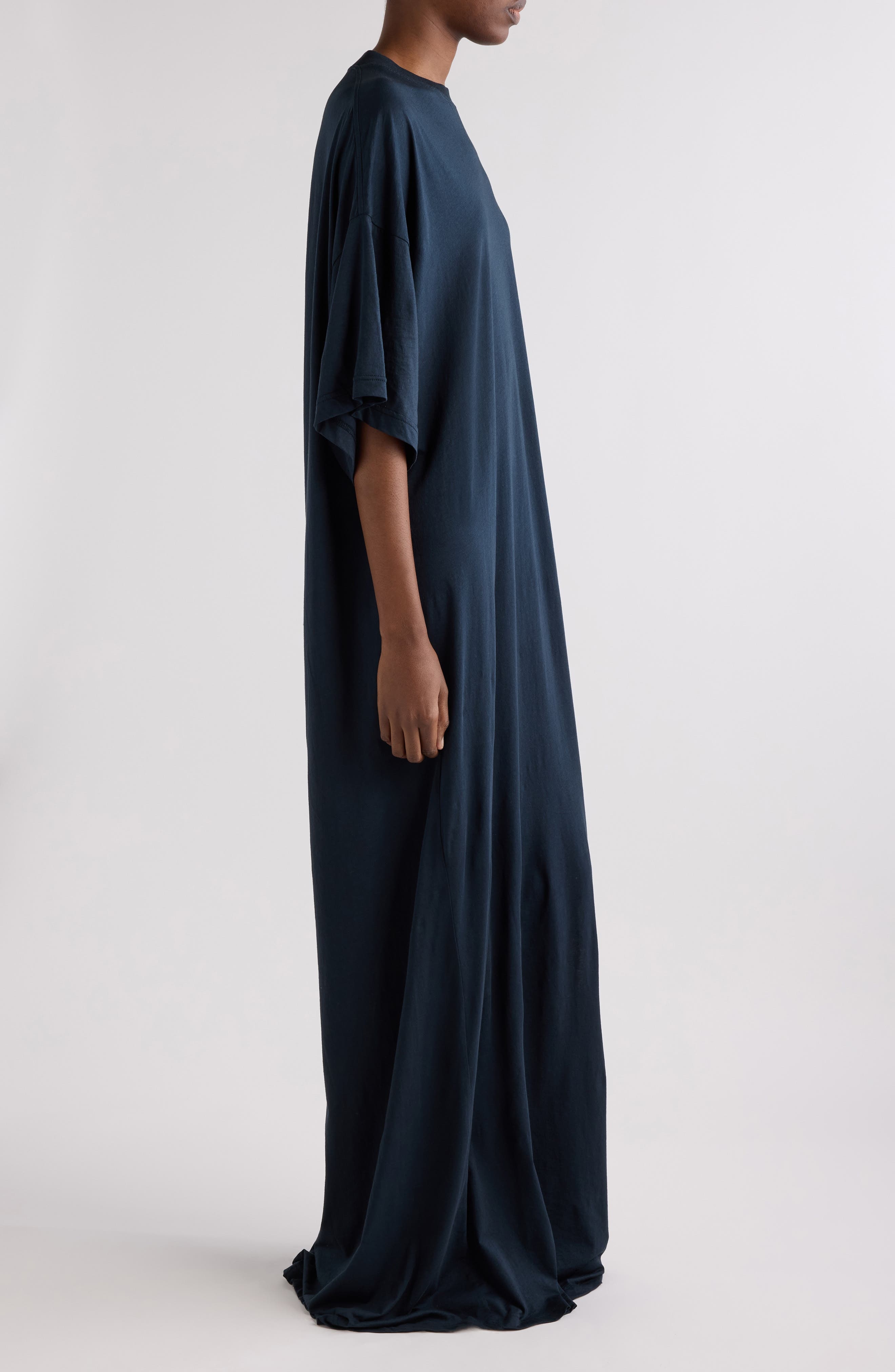 Balenciaga Cocoon T-Shirt Dress in 1083 Faded Black at Nordstrom - 3