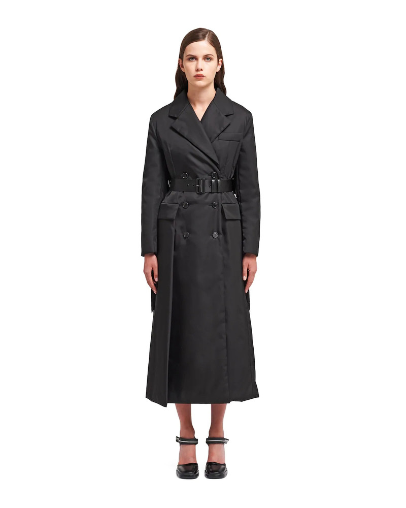 Prada Double-breasted Re-Nylon Gabardine raincoat outlook