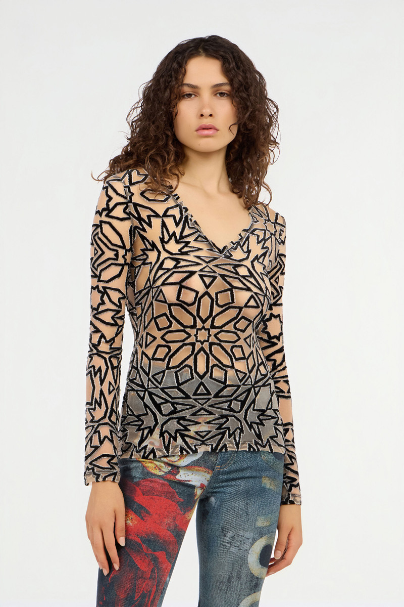 Geometric Multicolor Pattern Sweater 3