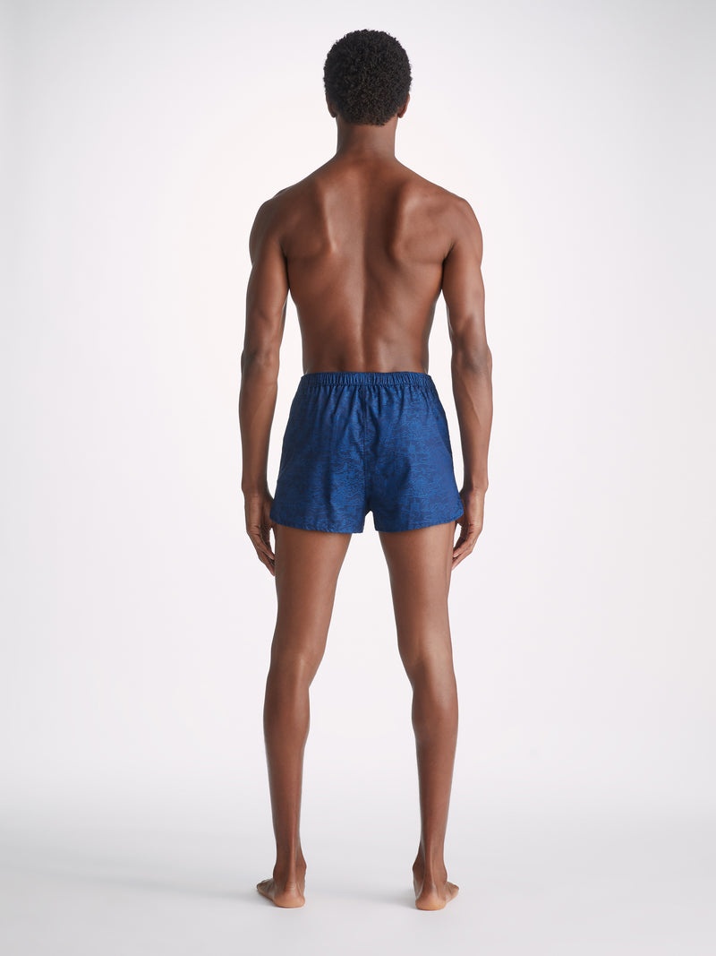 Men's Modern Fit Boxers Paris 25 Cotton Jacquard Navy - 4