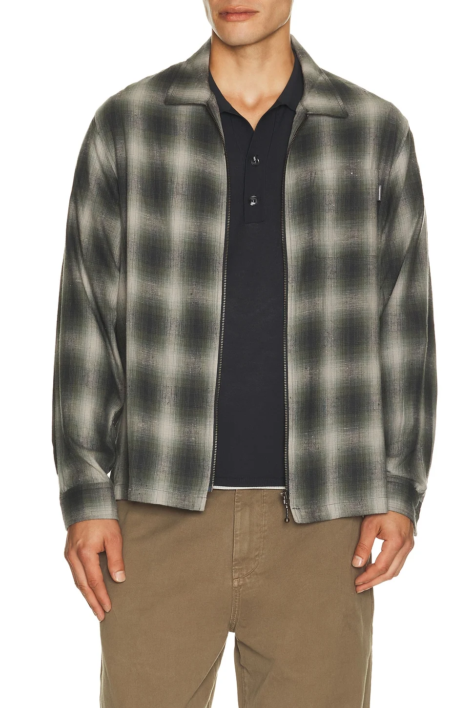Nep Check Zip Shirt - 1