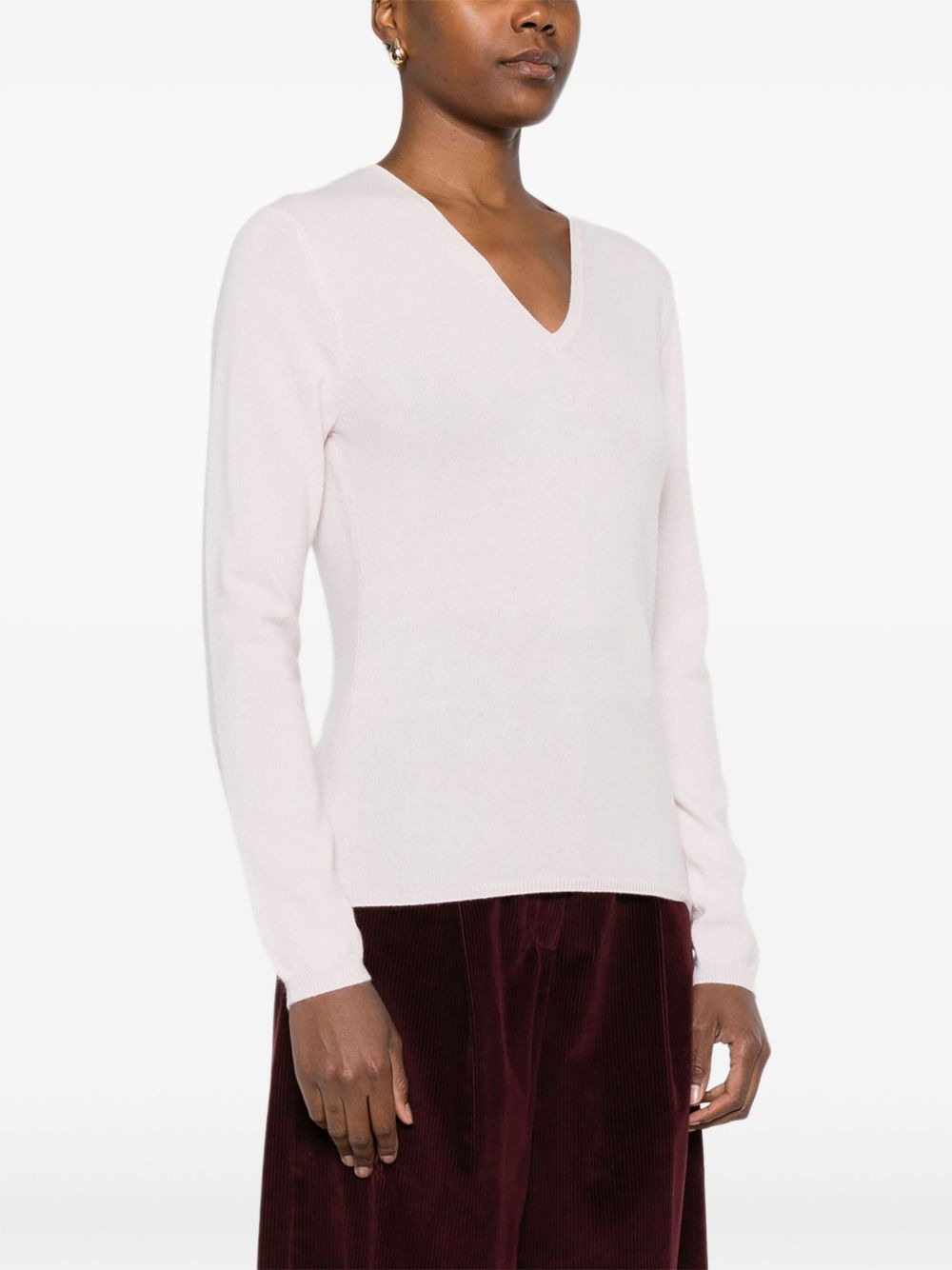 V-neck long-sleeves sweater - 3