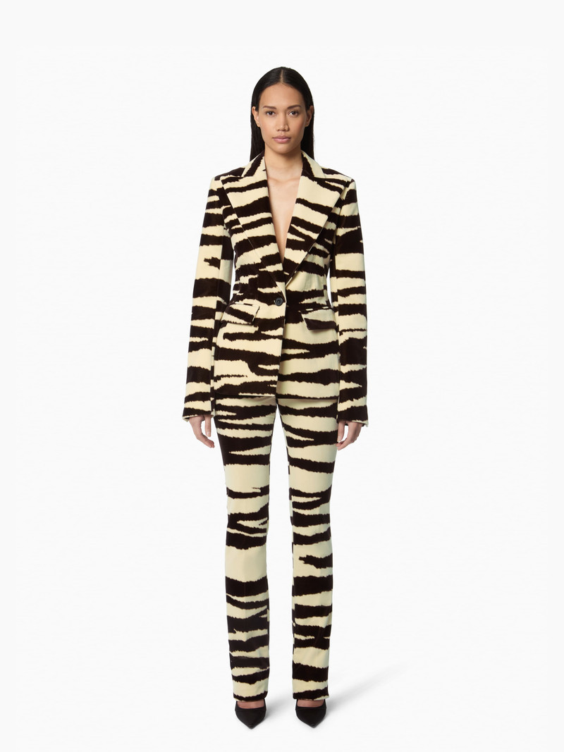 Zebra-Print Tailored Blazer 1