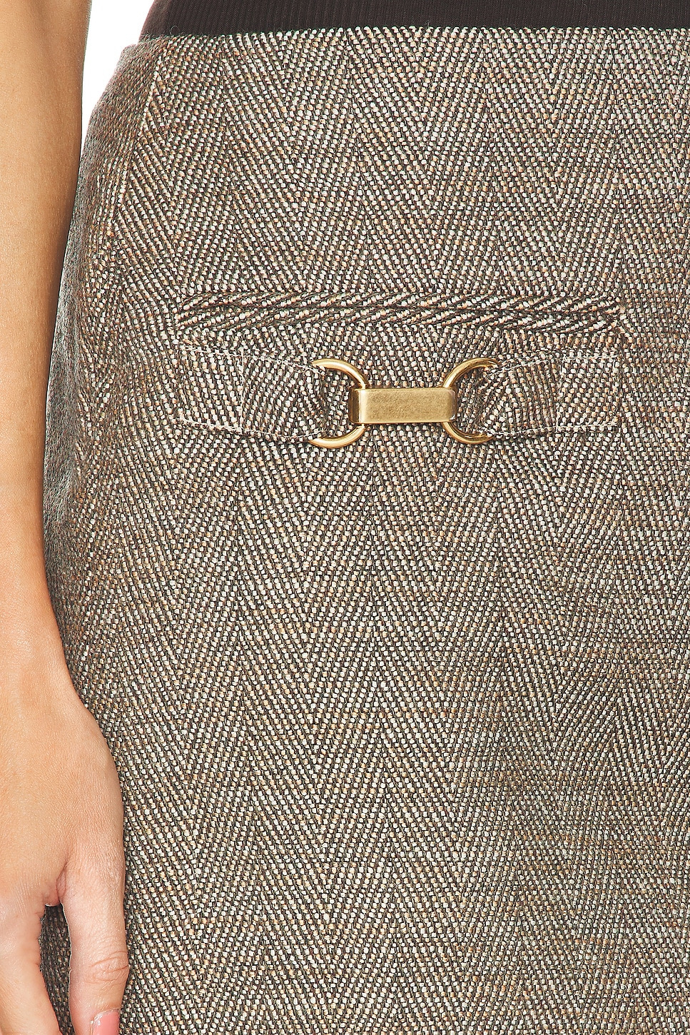 Herringbone Mini Skirt - 6