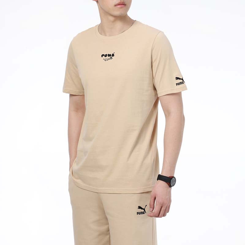 PUMA Club Graphic T-Shirt 'Beige' 533197-20 - 5