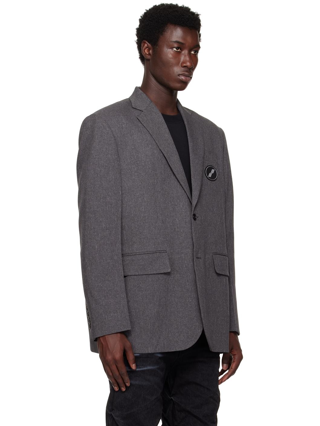 Gray Oversized Suit Blazer - 2