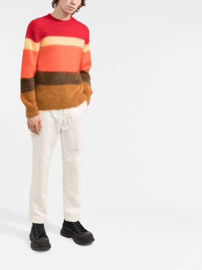 Moncler horizontal-stripe pattern knitted jumper outlook