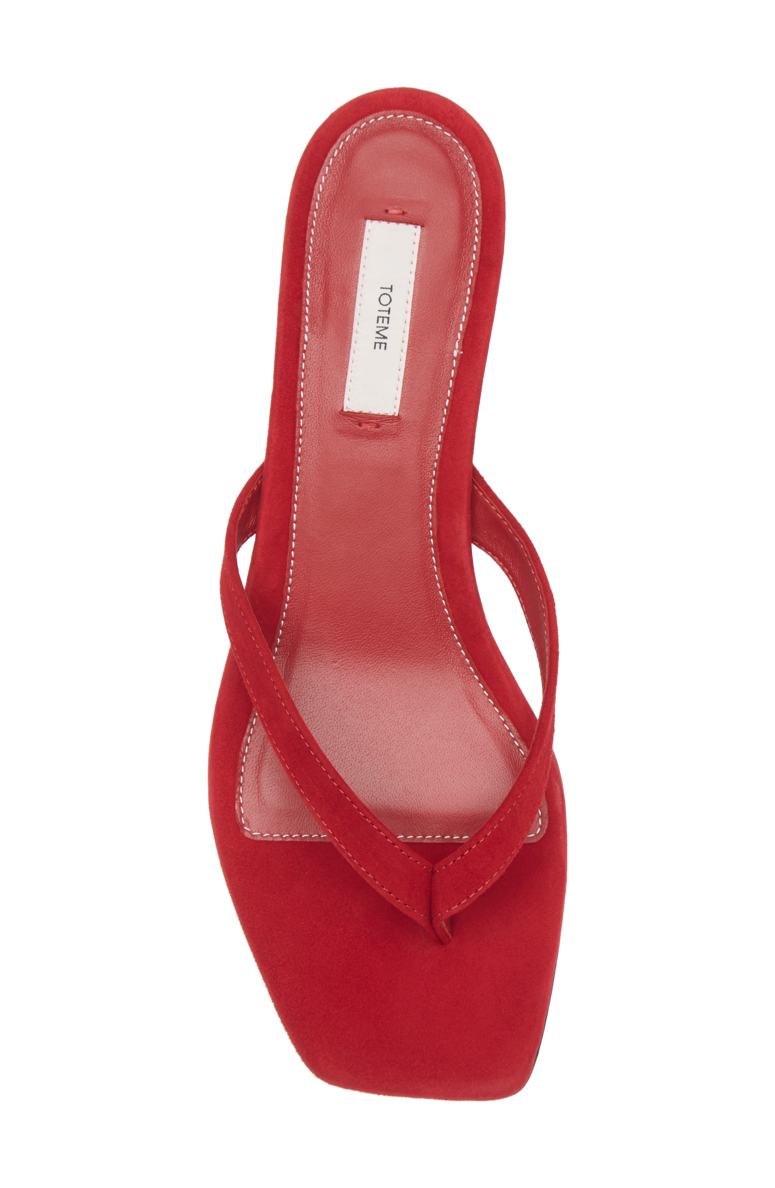 TOTEME Kitten Heel Flip Flop in Scarlet at Nordstrom - 5