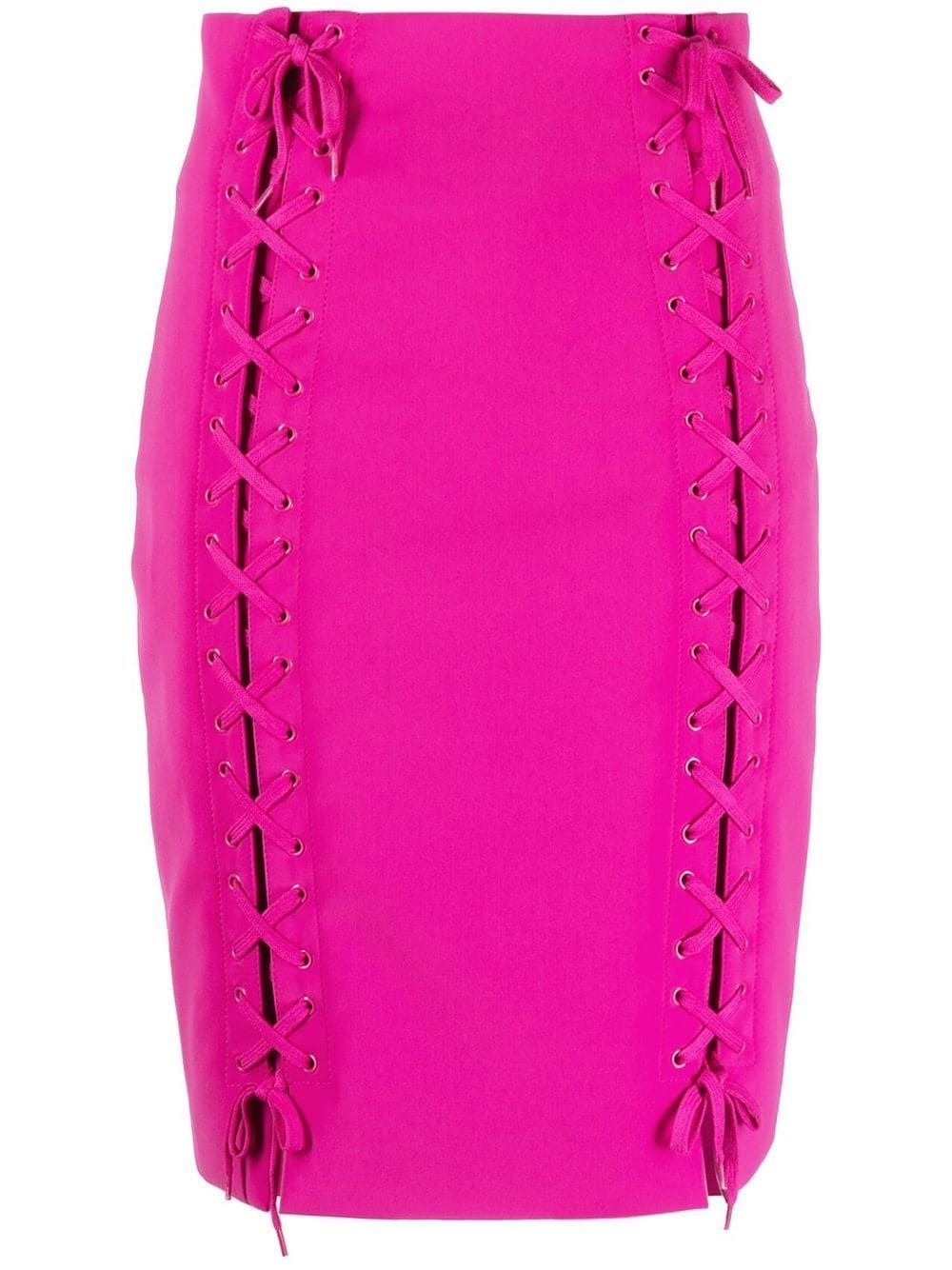 tie-fastening pencil skirt - 1