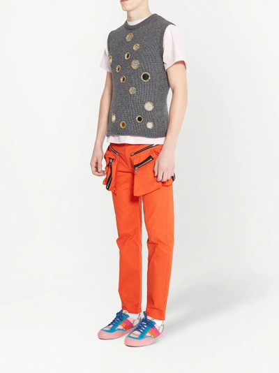 JW Anderson mirror-detail knit vest outlook