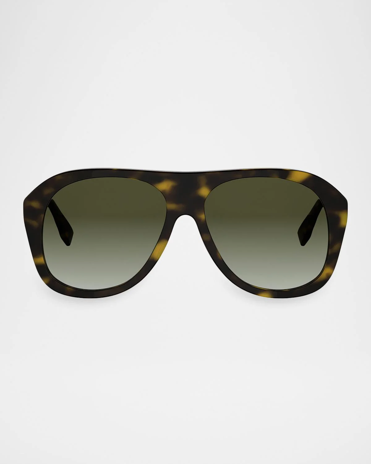 Oversized Baguette Acetate Aviator Sunglasses - 1