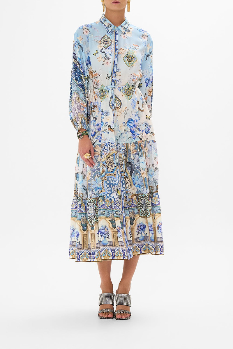 CAMILLA TIERED LONG SHIRT DRESS outlook