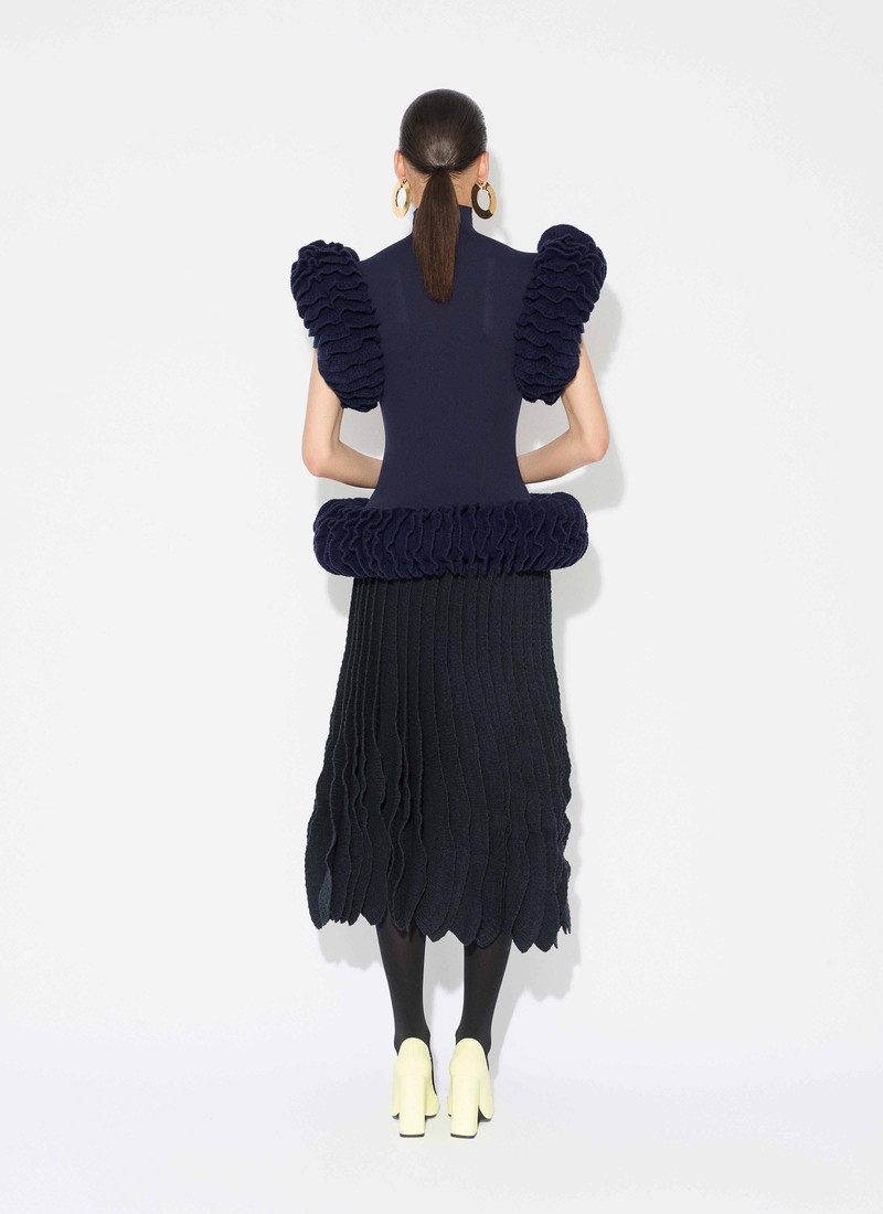 Alaïa TWEED KNIT FRILLS SKIRT outlook