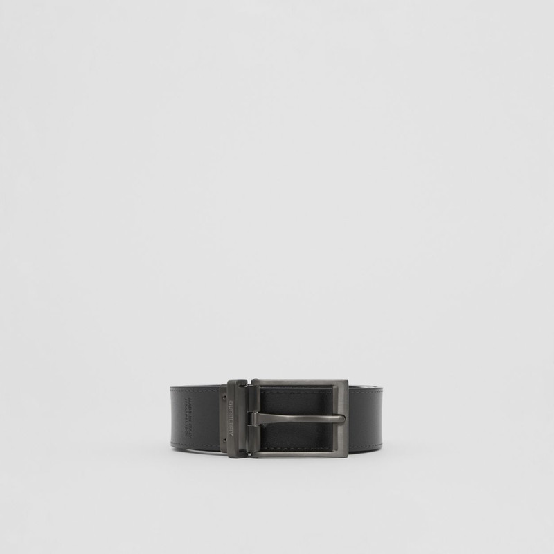 Reversible London 체크인 및 가죽 벨트 5