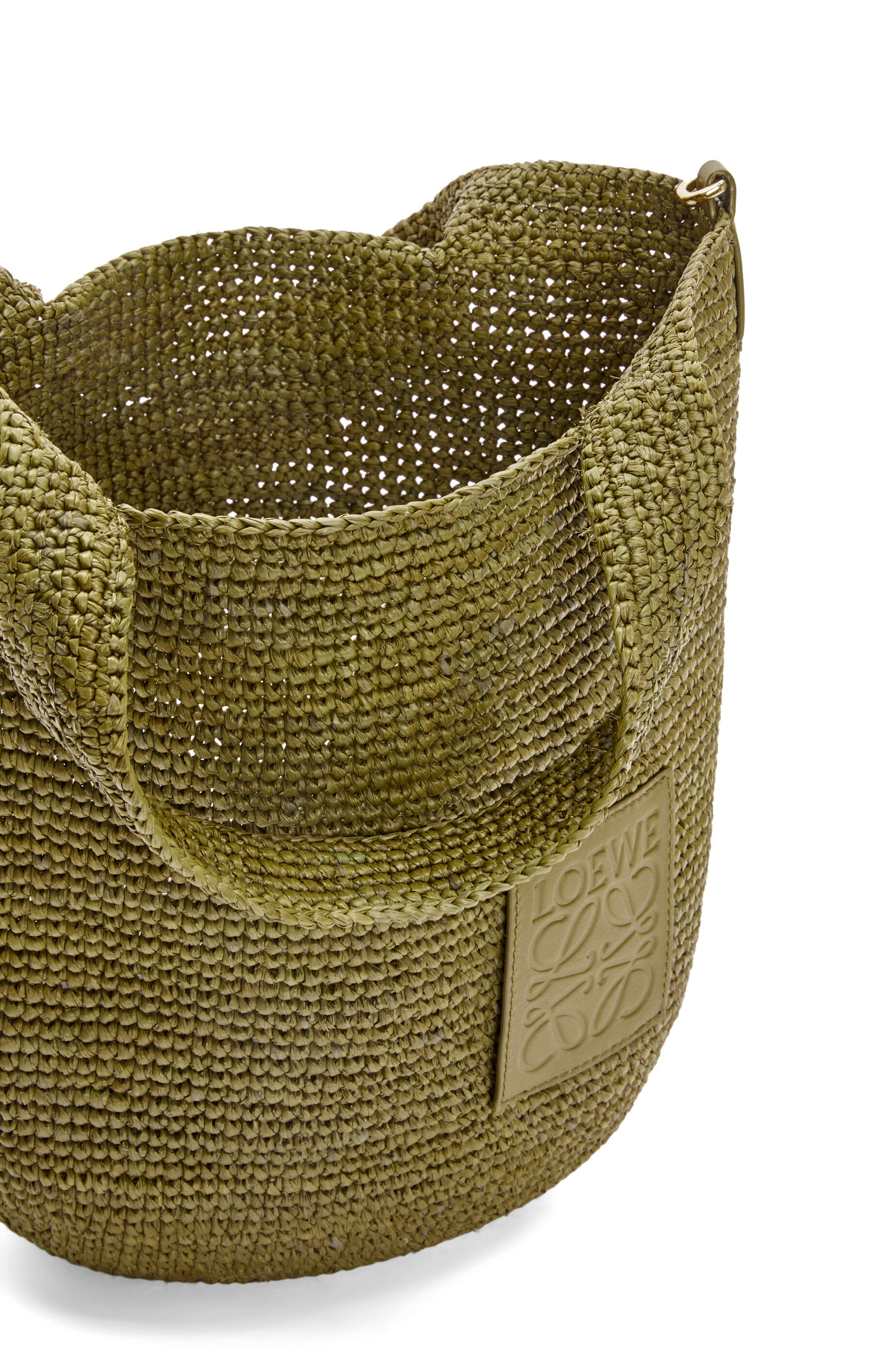Mini Slit bag in raffia and calfskin - 3
