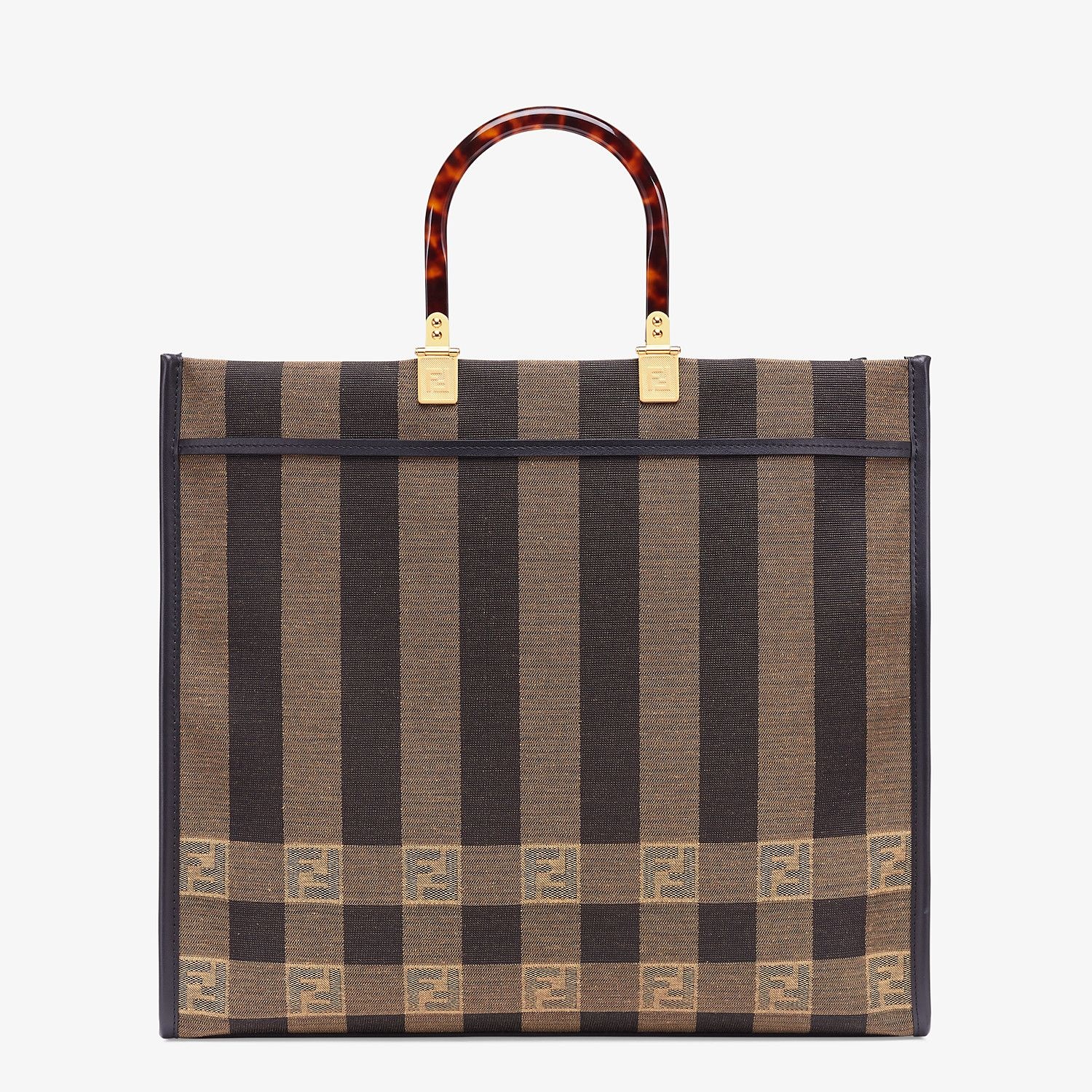 Shopper in brown fabric - 4