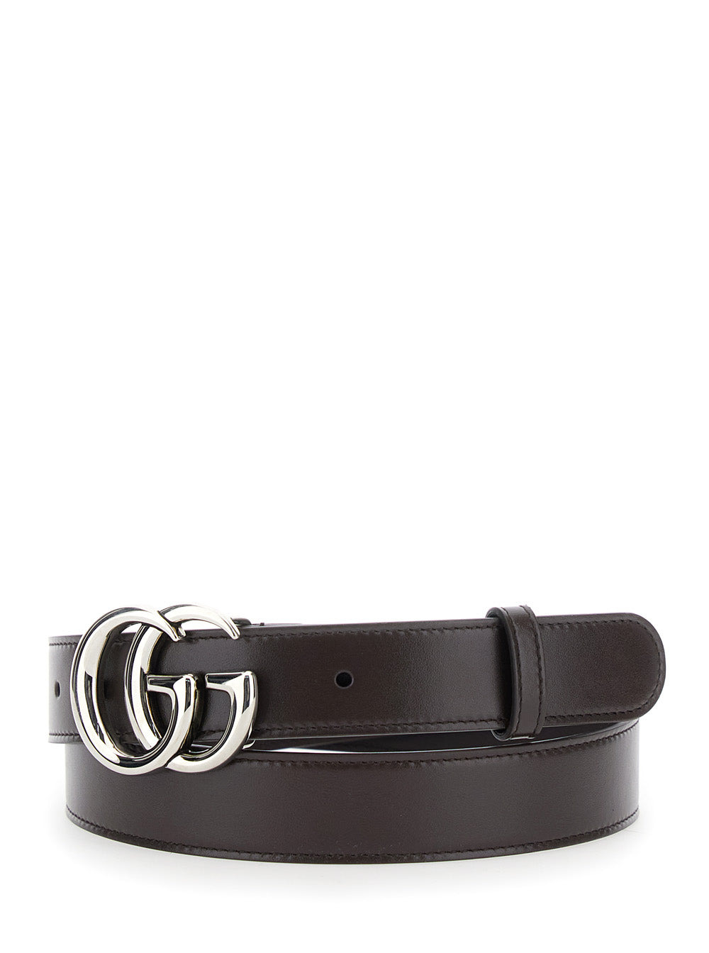 Gucci Men Brown Belt With Gg Buckle In Leather Man - 2