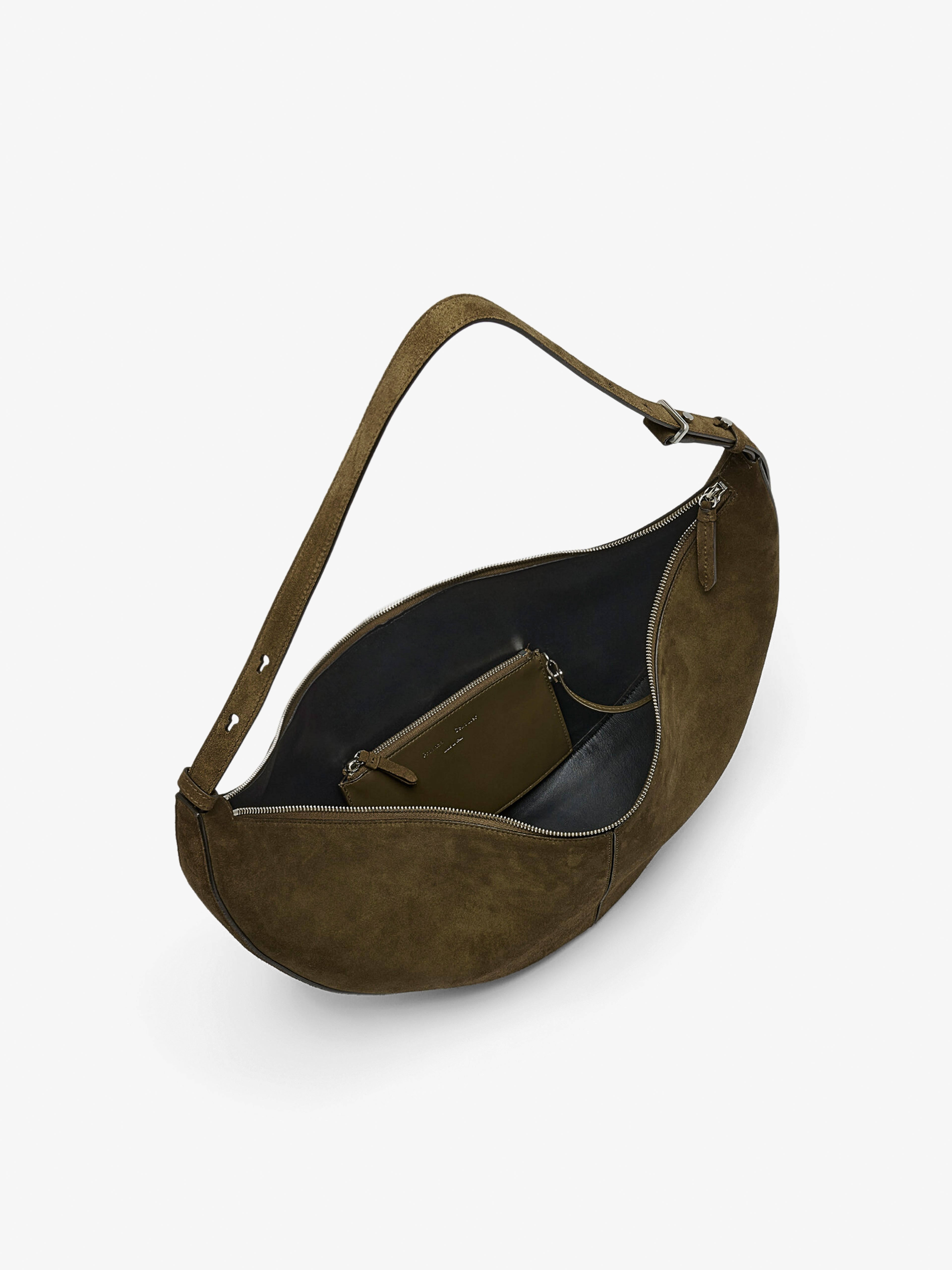 Hobo Slide Bag in Soft Suede - 5