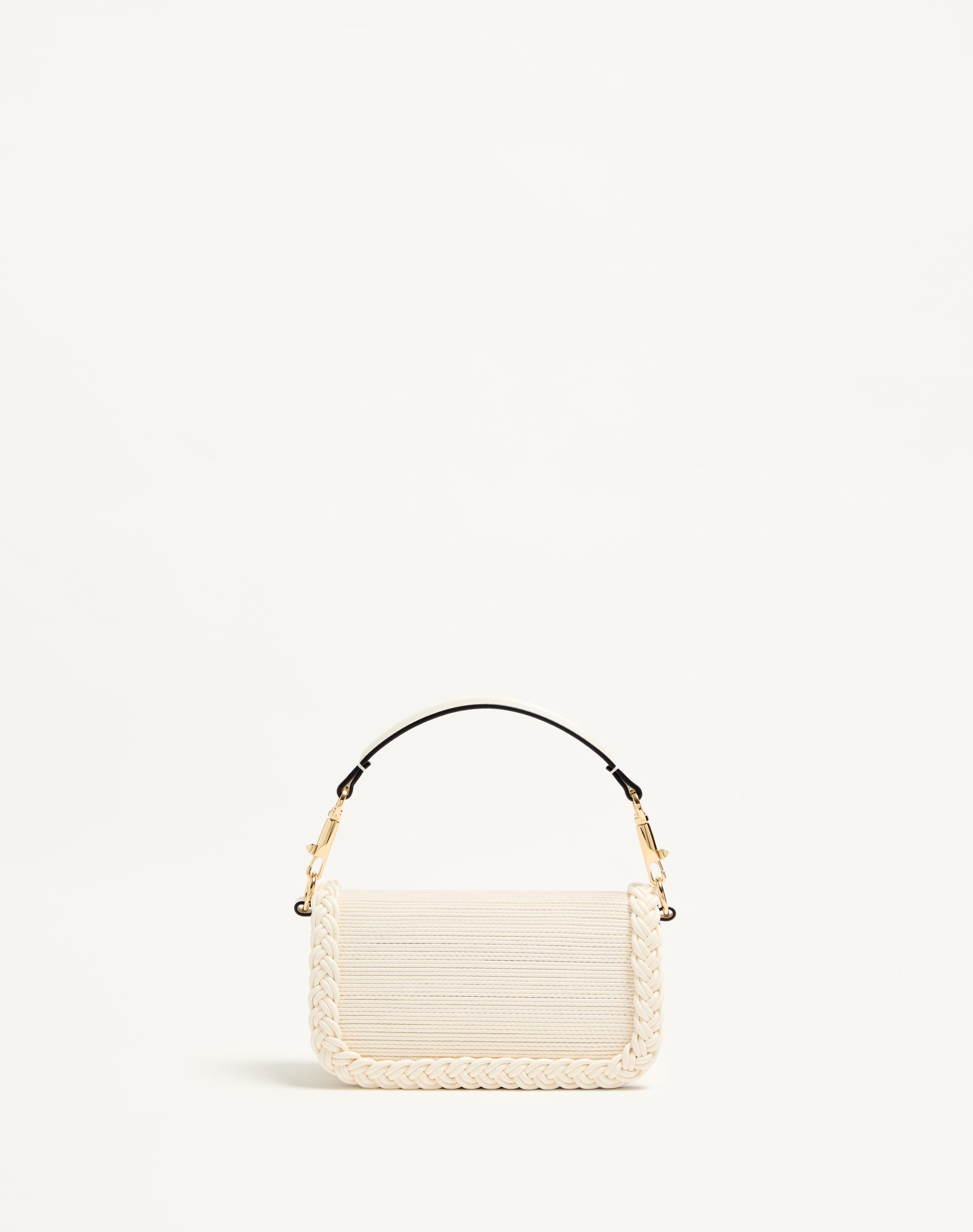VALENTINO GARAVANI LOCÒ SMALL SHOULDER BAG WITH WOVEN TRIM - 3